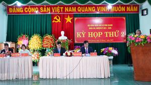 Ảnh kỳ họp lần thứ 2, HĐND xã Vĩnh Quang khóa XIII
