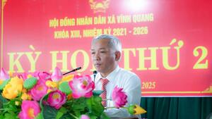 Ảnh kỳ họp lần thứ 2, HĐND xã Vĩnh Quang khóa XIII