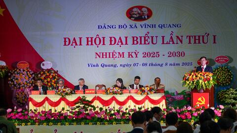 HÌNH ĐẠI HỘI ĐẠI BIỂU ĐẢNG BỘ XÃ VĨNH QUANG LẦN THỨ I ,NHIỆM KỲ 2025-2030